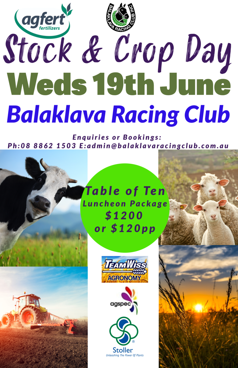 Stock & Crop Race Day 2024 Poster